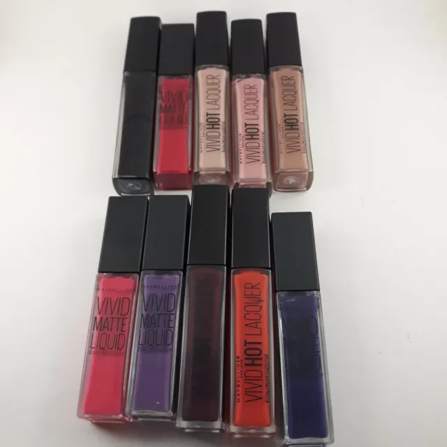 Maybelline Lip Gloss Vivid Hot Lacquer/Vivid Matte Liquid Choose Various Shades