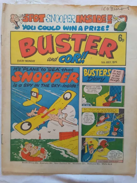 Buster & cor Comic 5th July 1975