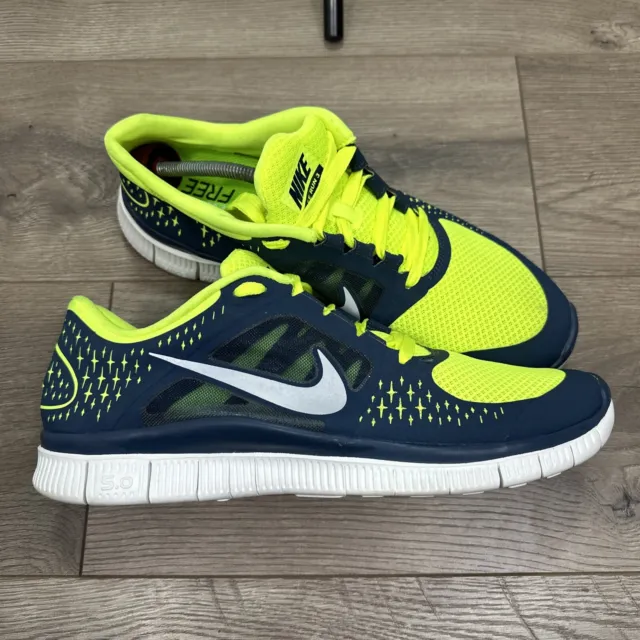 Nike Free Run 3 Running Shoes Sneakers Green Blue Lace Up Lightweight Men’s 13