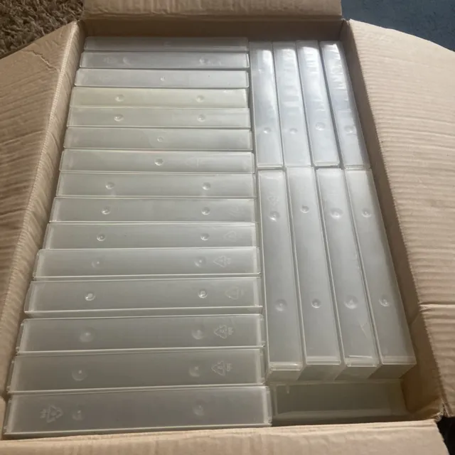 40 EMPTY VHS VIDEO TAPE STORAGE CASES Clear Up Cycle Retro Cheap Free Posting '
