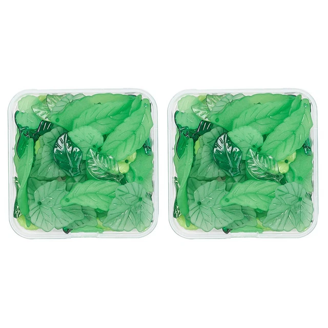 Blatt-Anhänger Ahornblatt-Charme Glas Anhänger Ohrringe 2 Boxes