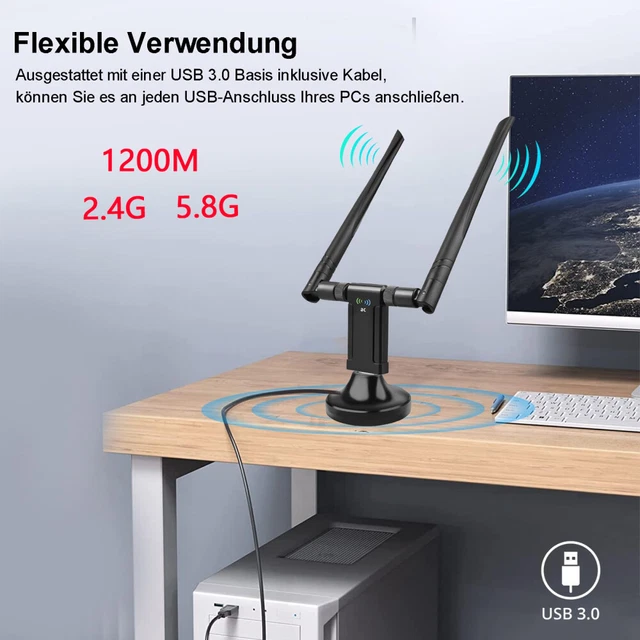 Adattatore WiFi 6E WAVLINK AX5400 - Tri-Band Con 4 Antenne Per PC Windows 11/10 - Foto 11