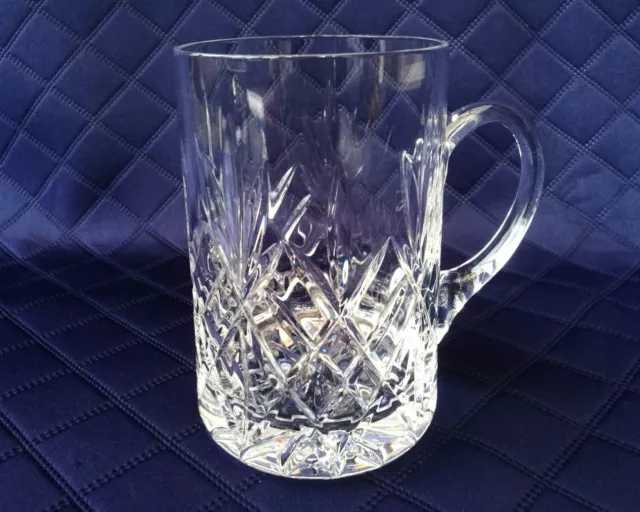 Bohemia Czech Crystal 24% Lead Crystal Hand-Cut Glass Tankard In Box