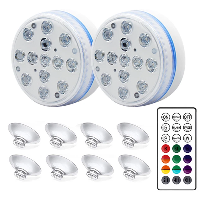 Swimming Pool Lights Magnet Underwater Pond RGB LED Bulb Lamp Vase Decor Remote