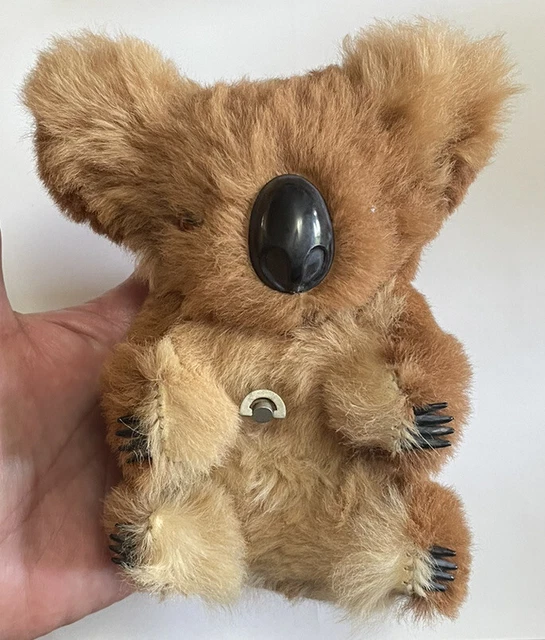 Vintage Musical 5.5” Koala Bear Fur Windup Works Tested Music adorable souvenir