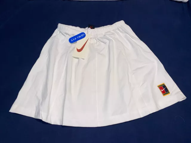 Vintage 90s Nike Women's Tennis Skirt White Court Wimbledon Size XL