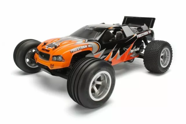 HPI 7795 DSX Karosserie (STROKE GRAPHICS ORANGE/SCHWARZ) Firestorm 10T