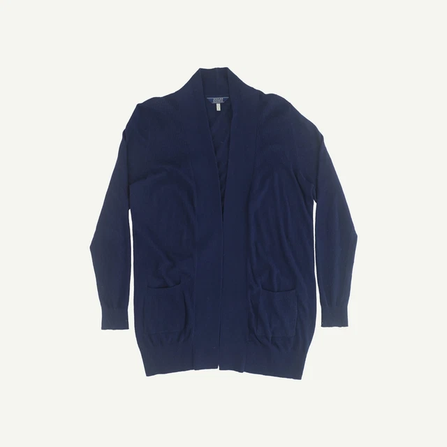 Joules Womens Navy Cotton blend Long sleeved Cardigan 36" 12