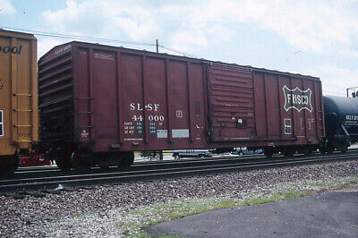 Railroad Slide - Frisco #44000 Box Car 1992 Elmhurst Illinois SLSF Freight Train