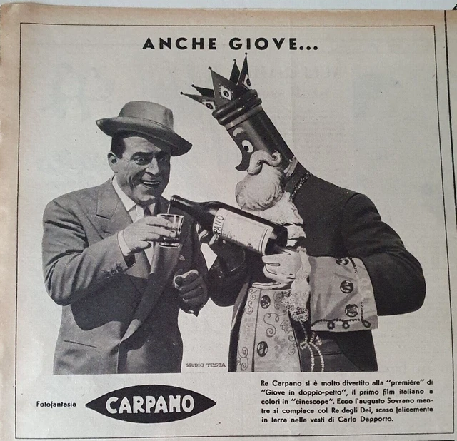 Carpano Torino Vermouth Punt E Mes Advert Pubblicita' D'epoca Advertis Adv*Cvd21