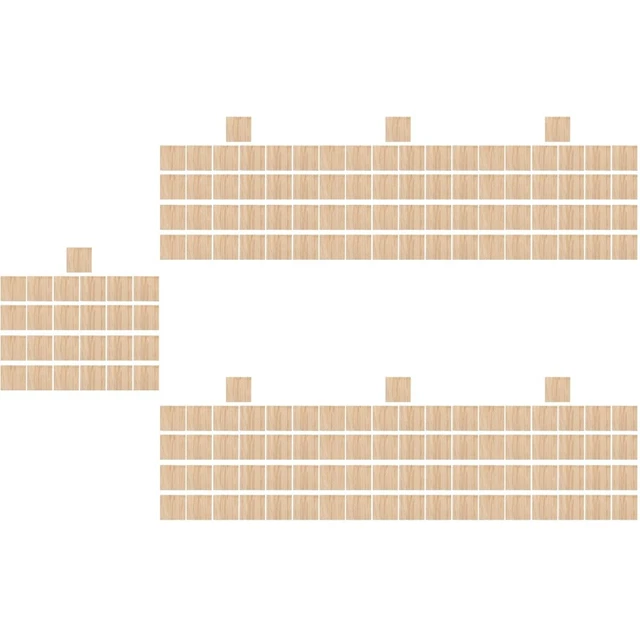7x Chips de madera en blanco Borde de madera Espacio Escotes de madera sin terminar Madera Chip