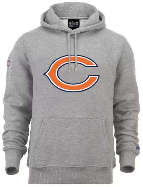 New Era - NFL Chicago Orsi Logo Squadra Felpa con Cappuccio - Grigio