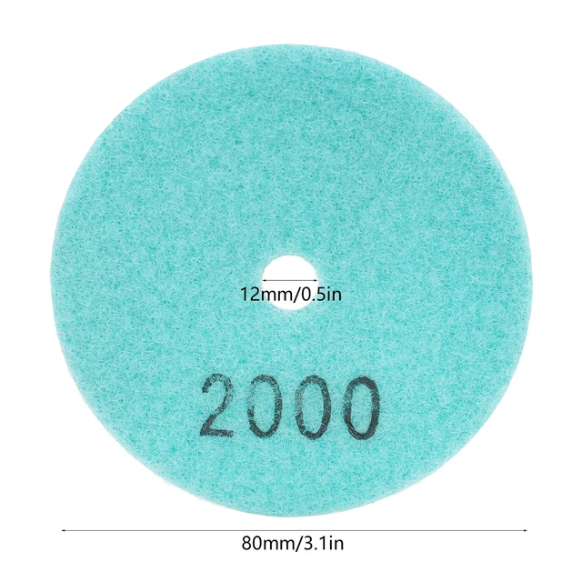 10Pcs 3in Sanding Discs Pads Buffing Polishing Marble Stones 2000 Mesh