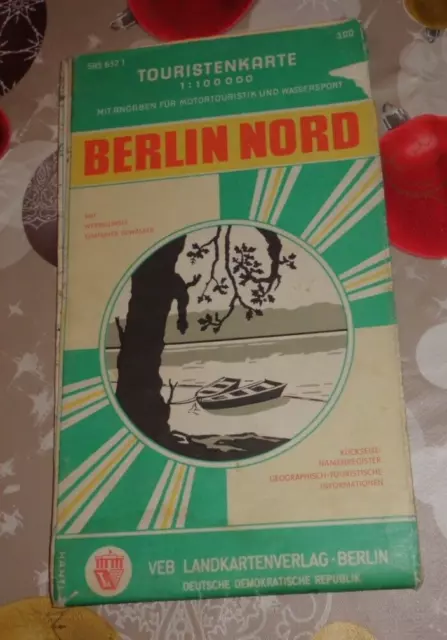 DDR  +   Touristenkarte  Berlin - Nord    1:100 000   ++ DDR-Landkarte