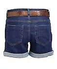 Dollhouse Juniors Ripped Belted Denim Shorts,Size W30 2