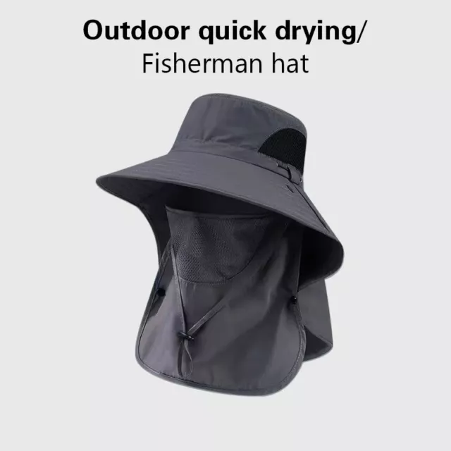 Fashion Summer Sun Hats UV Protection Outdoor Breathable Removable Fisherman Hat