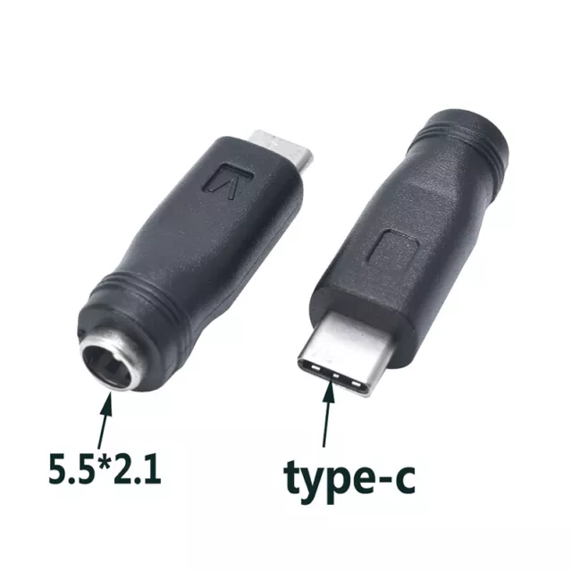 DC Power Adapter Converter 5.5x2.1mm Female Jack To USB Type C Male Connector-DB