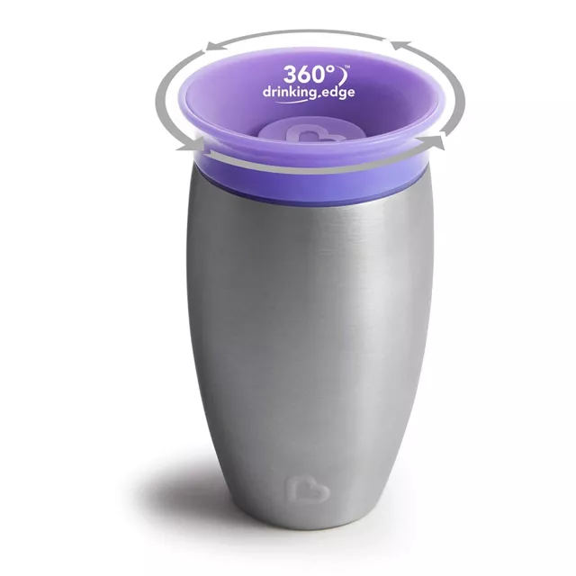 Munchkin Miracle Stainless Steel 360 Sippy Cup, 10 Ounce 2