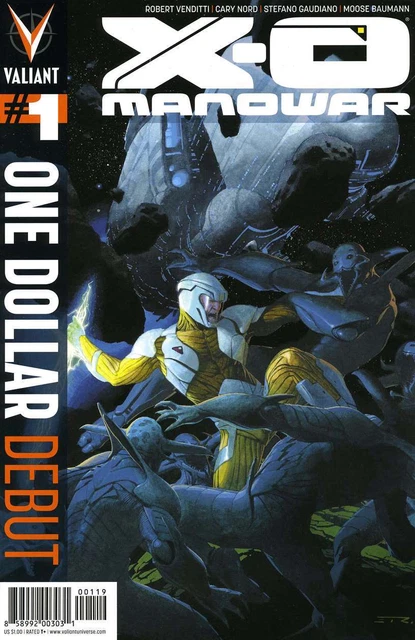 X-O Manowar (3rd Series) #1 (5th) VF/NM; Valiant | One Dollar Debut Reprint - we