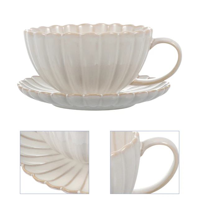 1 Set Retrostil Kaffeetasse Untertasse Set Keramik Tasse Kaffeetasse Wasser