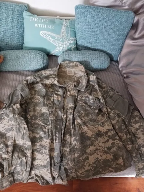 US Army Jacket Mens XL/Regular Digital Camo Military Combat-Coat Flame Resistant