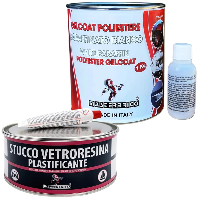 YACHT&BOAT STUCCO GELCOAT 250gr FILLER BICOMPONENTE NAUTICO
