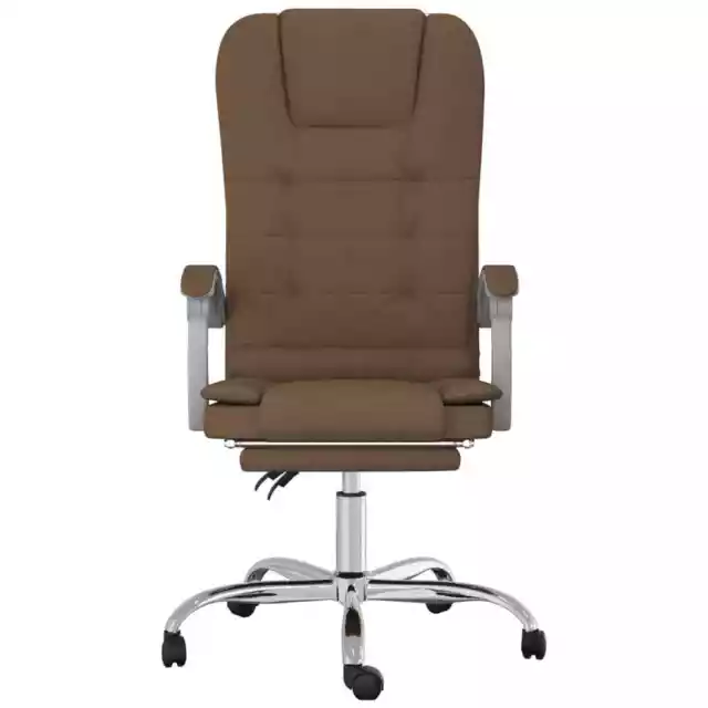 Fauteuil de massage inclinable de bureau Marron Tissu 3