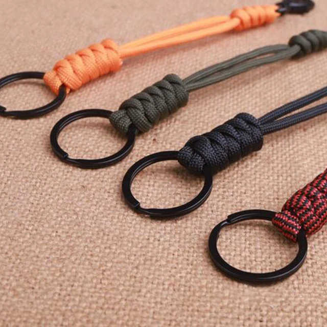 Handmade Braided Rope Outdoor Rock Climbing  Snake Knot Camping Keychain TS