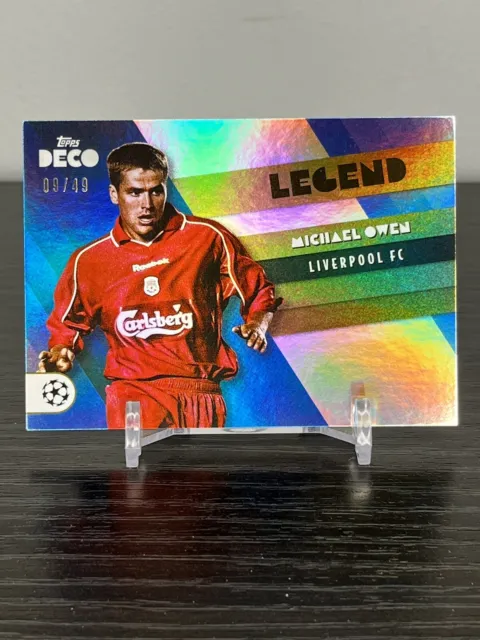 Michael Owen 2022 Topps  Deco Blue Parallel Legend Liverpool FC #09/49