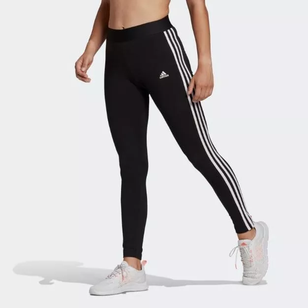 Adidas Leggings Loungewear Essentials 3-Stripes, Damen (Schwarz/Weiß)