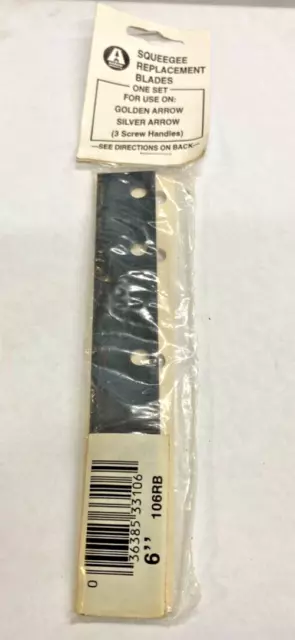 Arrow Products 6"  Squeegee Replacement Blades 3 Screw Handles (106RB)