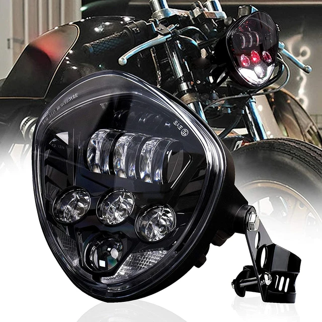 MOTORCYCLE 7& LED Headlight HiLO Beam Black For Harley Davidson Dyna