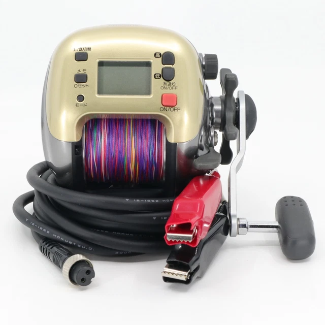 Moulinet de pêche électrique droit Shimano Dendou maru 3000H avec câble