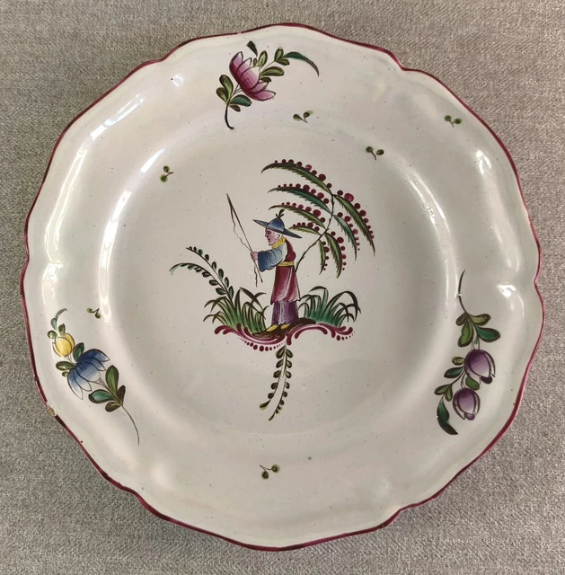Assiette En Faïence De Strasbourg 18ème Siècle