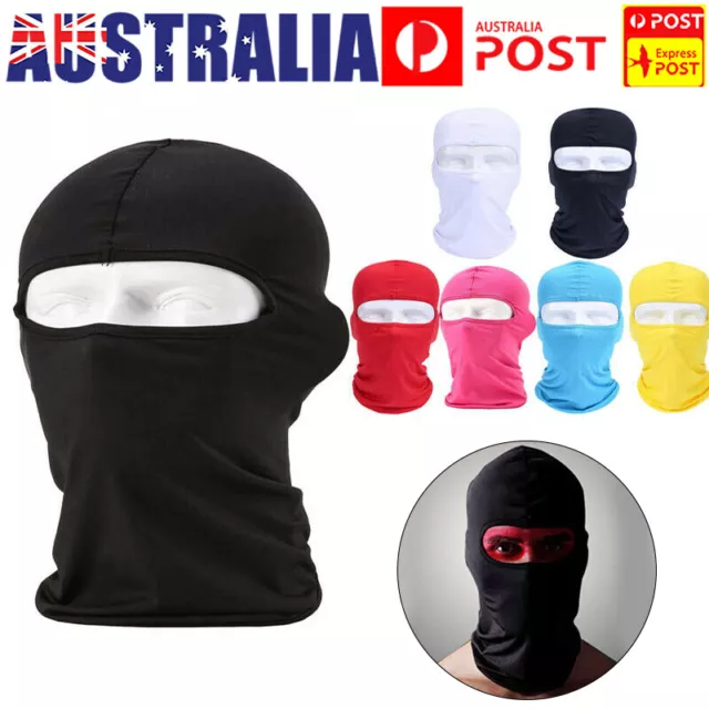 Full Face Mask lycra Balaclava Ultra-thin Motorcycle Cycling Ski Neck Protect AU