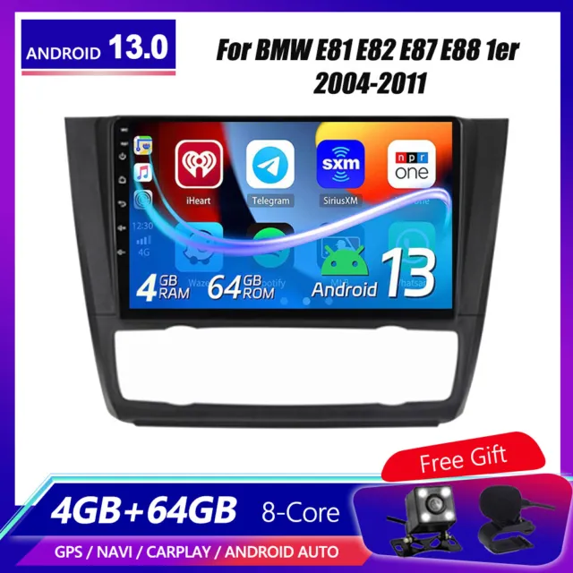 4GB+64GB Autoradio Android 13 Per BMW E81 E82 E87 E88 1er 04-11 DSP Navi GPS AHD