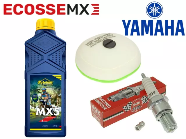 Yamaha YZ250 Service Kit 1997-2021 Air Filter MX5 2 Stroke Oil Spark Plug