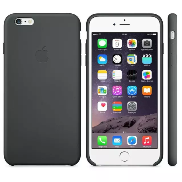 Véritable Apple Silicone Étui pour IPHONE 6 Plus/6S Plus - Charbon Gris - Neuf