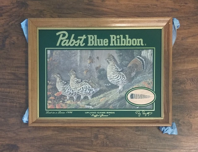 Pabst Blue Ribbon Beer Mirror Ruffed Grouse