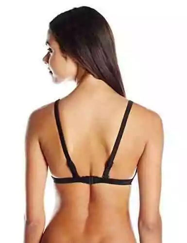 NEW SEAFOLLY Fastlane Scuba Triangle Bikini Top in Black/White [SZ 2 US ] #4076 3