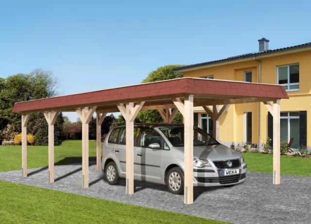 Weka Leimholz-FD Einzelcarport 615 Gr.2 294 x 784 cm