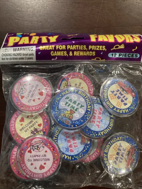 Alfileres de cumpleaños de 12 piezas Party Favors