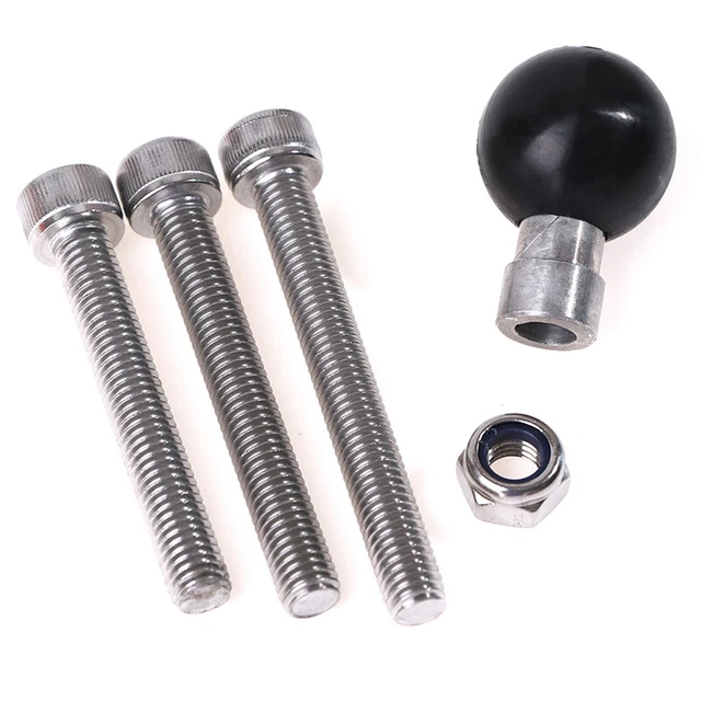 Motorcycle Handlebar Clamp Base 1" 25mm Ball with M8 Screws for Ram Mount WH LZ