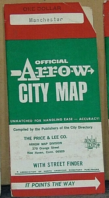 1975 Arrow Street Map of Manchester, Connecticut