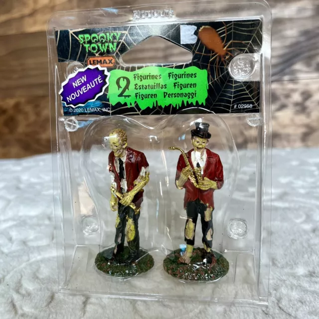 2020 Lemax Spooky Town Accessory "A Chilling Band of Two" Zombies #02958 NIP