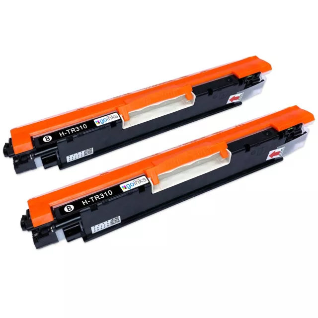 2 Black Laser Toner Cartridges for HP LaserJet Pro 100 color MFP M175a & M175nw