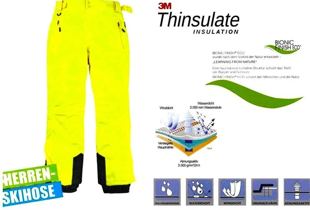 Herren Funktions Skihose Winterhose Atmungsaktiv Bionic Finish Eco Gr 52