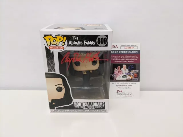 Funko POP! Addams Family: Morticia Addams #809 Signed by Anjelica Huston JSA