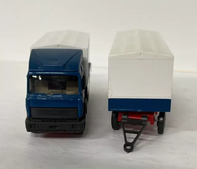 Camión Wiking con remolque Magirus Iveco "El futuro un poco por delante" sin embalaje original 3