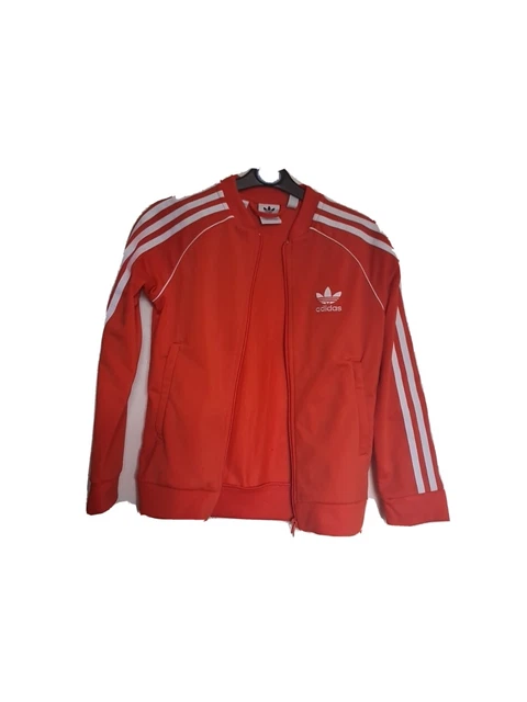Adidas Top Tracksuit Jacket orange Girls Age 7-8